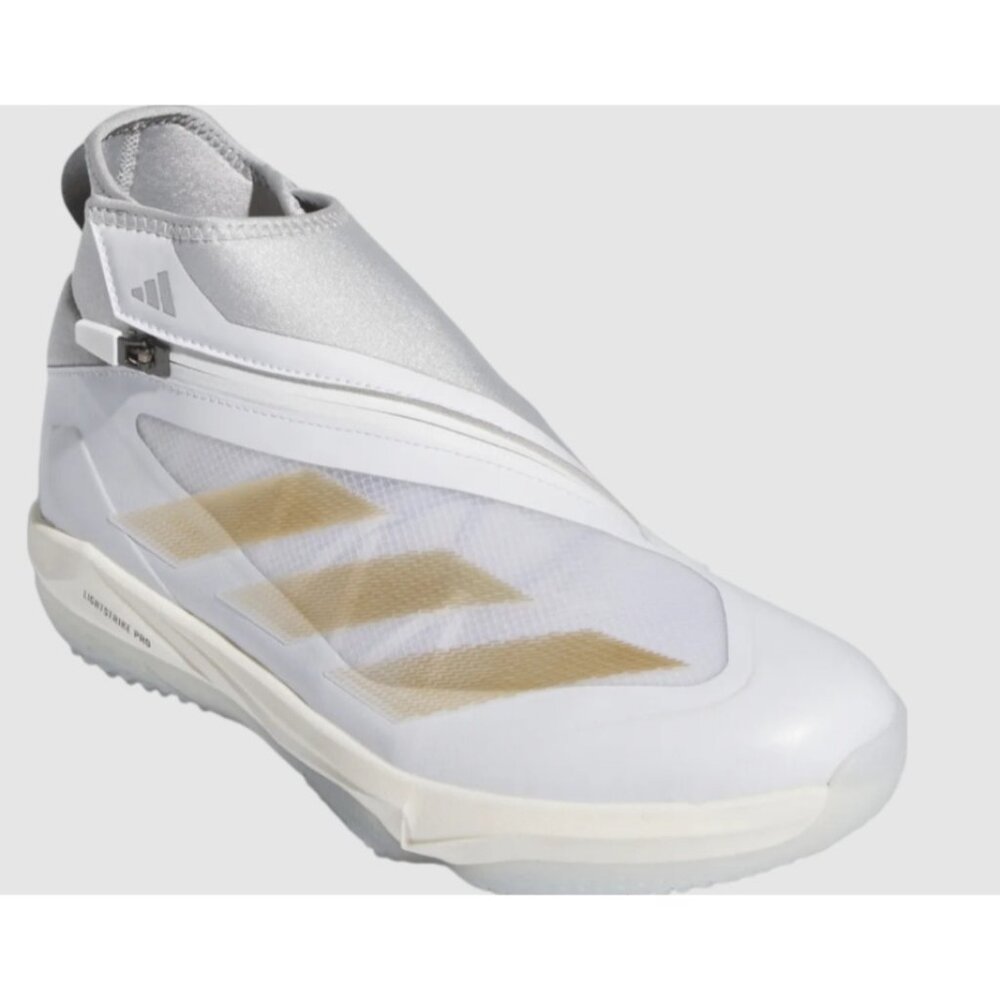 Adidas Adizero Impact Turf Baseball White/Silver Men's Size 8.5 NEW - Picture 3 of 13